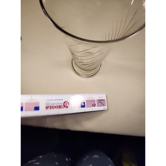 Vintage Clear Flaired Top Heavy Bottom Glass Vase - Picture 6 of 6